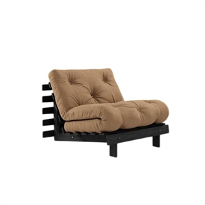 Sofa Rozkładana Karup Roots z Materacem 90x200, Czarna Noc/mocca