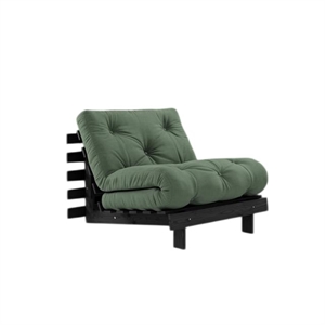Sofa Rozkładana Karup Roots z Materacem 90x200, Oliwkowa Zieleń