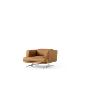 Fotel &Tradition Inland AV21 Skóra koniakowa/Polerowane Aluminiowy