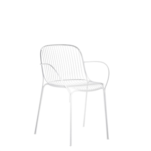 Krzesło do Jadalni Kartell Hiray z Podłokietnikiem, Biały