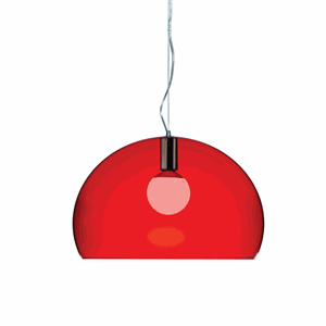 Kartell FL/Y Lampa Wiszaca Czerwona Srednia