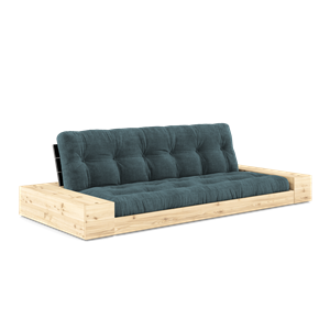 Sofa Podstawa Karup Design z Pojemnikiem Bocznym i 5-warstwowym Materacem, Czarna Nocna/jasnoniebieska