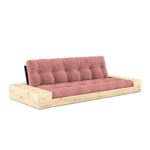 Sofa Podstawa Karup Design z Pojemnikiem Bocznym i 5-warstwowym Materacem, Czarna Noc/ Różowy Sorbet