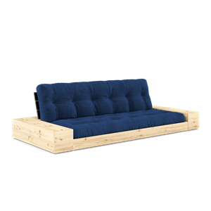 Sofa Podstawa Karup Design z Pojemnikiem Bocznym i 5-warstwowym Materacem, Czarna Nocna/niebieski Królewski