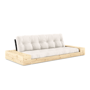 Sofa Podstawa Karup Design z Pojemnikiem Bocznym i 5-warstwowym Materacem, Czarna Nocna/naturalna