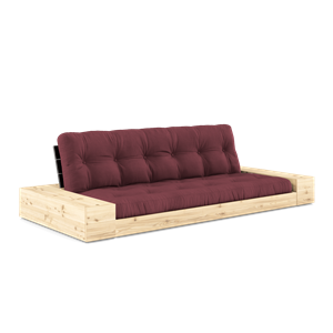 Sofa Podstawa Karup Design z Pojemnikiem Bocznym i 5-warstwowym Materacem, Czarna Night/Bordeaux