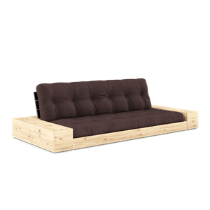 Sofa Podstawa Karup Design z Pojemnikiem Bocznym i 5-warstwowym Materacem, Czarna Nocna/ Brązowy