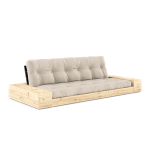 Sofa Podstawa Karup Design z Pojemnikiem Bocznym i 5-warstwowym Materacem, Czarna Nocna/ Beżowy