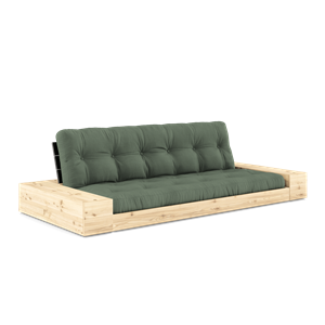 Sofa Podstawa Karup Design z Pojemnikiem Bocznym i 5-warstwowym Materacem, Czarna Nocna/ Oliwkowa Zieleń