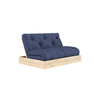 Karup Design Sofa Rozkładana z Materacem 140x200 Granatowy/lakierowany Bezbarwnie