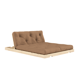 Sofa Rozkładana Karup Design z Materacem 140x200, Kolor Ciemnobrązowy/surowy