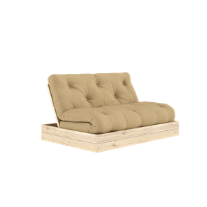 Karup Design Sofa Rozkładana z Materacem 140x200 Wheat Beżowy/ Clear Laquered