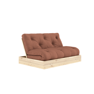 Karup Design Rozkładana Sofa Z Materacem 140x200 Glina Brązowa/Lakier Bezbarwny