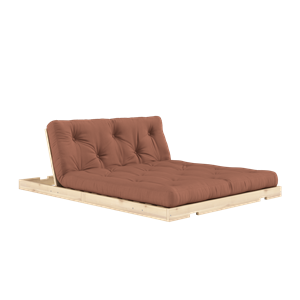 Sofa Rozkładana z Materacem Karup Design 140x200, Kolor Gliniany Brąz/surowy