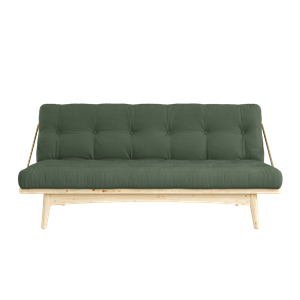 Sofa Folk Karup Design M. Materac 5-warstwowy 756 Oliwkowa Zieleń/lakier Bezbarwny