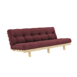 Karup Design Lean Sofa Rozkładana Z Materacem Alpha 130x200 Bordeaux/Surowy