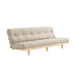 Sofa Rozkładana Lean Karup Design z Materacem Alpha 130x200 Beżowy/ Surowa