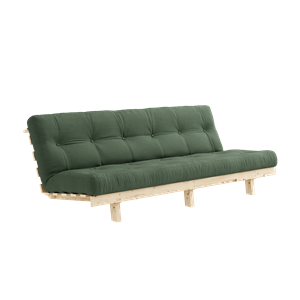 Karup Design Lean Sofa Rozkładana Z Materacem Alpha 130x200 Oliwkowa Zieleń/Surowa