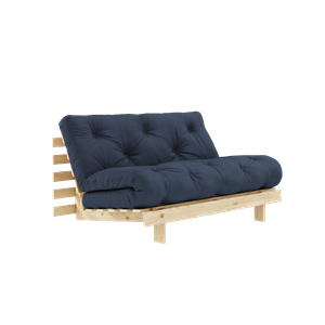 Sofa Rozkładana z Materacem Karup Design Roots 140x200 737 Granat/Sosna