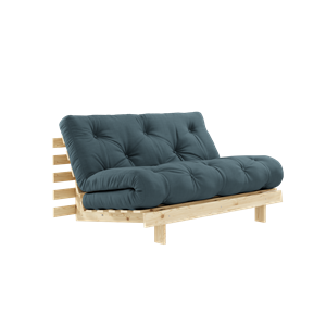 Sofa Rozkładana z Materacem Karup Design Roots 140x200 757 Petrol Blue/Sosna