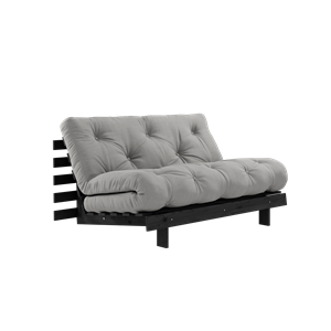Sofa Rozkładana z Materacem Karup Design Roots 140x200 746 Ciemnoszary/ Czarny Sosna
