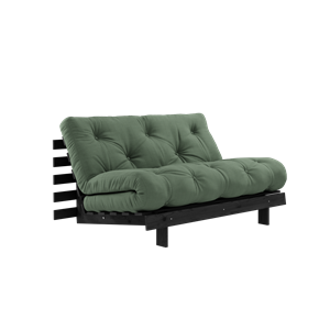 Karup Design Sofa Roots Z Materacem Roots 140x200 Oliwkowa Zieleń/ Czarny Lakierowany