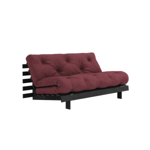 Karup Design Sofa Rozkładana Roots Z Materacem Roots 160x200 Bordeaux/Czarny Lakier