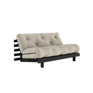 Sofa Rozkładana Karup Design Roots z Materacem Roots 160x200 Len/czarny Lakier