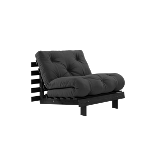 Karup Design Roots Sofa Rozkładana z Materacem 90x200 Czarna Nocna/Ciemnoszara