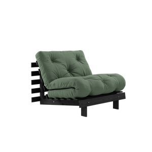 Karup Design Roots Sofa Rozkładana z Materacem 90x200 Czarna Nocna/ Oliwkowa Zieleń