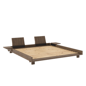 Karup Design Łóżko Socjalne Rama z 2 Oparciami i Stolikiem Bocznym 180x200 Carob Brown