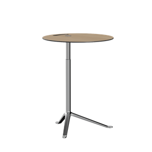 Stolik kawowy Fritz Hansen Little Friend KS11 z regulacją Wysokość, dąb/polerowane Aluminiowy