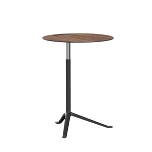 Stolik boczny Fritz Hansen Little Friend KS11 z regulacją Wysokość , orzech Orzech włoski/ Aluminiowy malowane proszkowo