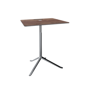 Stolik boczny Fritz Hansen Little Friend KS13 z regulacją Wysokość , Orzech włoski/ polerowane Aluminiowy