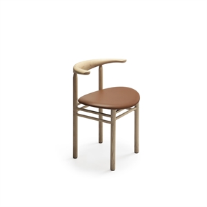 Nikari Linea Collection RMT3 Krzesło do Jadalni Olejowane Drewno jesionowe/Elmosoft 330044 Skóra