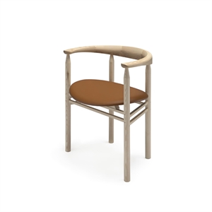 Nikari Linea Collection RMT6 Krzesło do Jadalni Olejowane Drewno jesionowe/Elmosoft 33004 Skóra