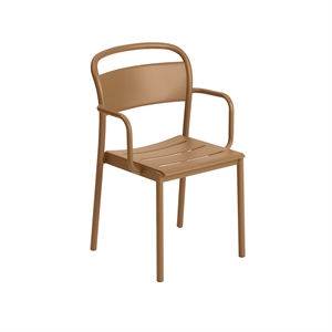 Krzesło do Jadalni Muuto Linear Steel z Podłokietnikiem w Kolorze Pomarańczowy