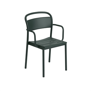 Krzesło do Jadalni Muuto Linear Steel z Podłokietnikiem w Zielony