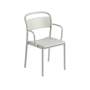 Krzesło do Jadalni Muuto Linear Steel z Podłokietnikami, Szary