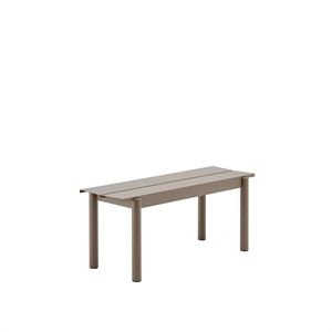 Ławka Liniowa Muuto ze Stali 110 x 34 Cm, Kolor Taupe