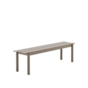 Ławka Liniowa Muuto ze Stali 110 x 34 Cm, Kolor Taupe