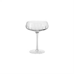 Zestaw 4 Przezroczysty do szampana Louise Roe Szampański Coupe Single Cut Champagne
