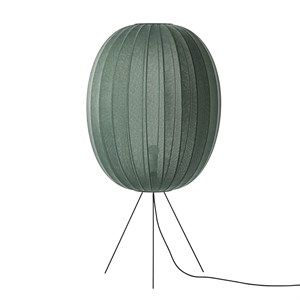 Made By Hand Knit-Wit Wysoka Owalna Lampa Stojąca Medium Ø65 Tweed Green