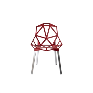 Krzesło do Jadalni Magis One z 4 Nogami, Anodowane/ Czerwony