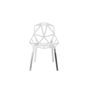 Krzesło do Jadalni Magis One z 4 Nogami, Anodowane/ Biały