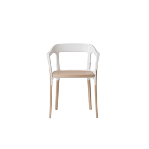 Krzesło do Jadalni Magis Steelwood Naturalny/ Biały