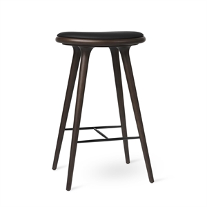 Hoker Barowy Mater High Stool, Buk Bejcowany na Ciemno, 74 cm
