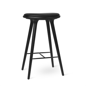Hoker Barowy Mater High Stool, Dąb Czarny na Czarno, 74 cm