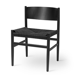 Krzesło do Jadalni Mater Nestor, Czarny Buk/ Czarny Przędza Papierowa