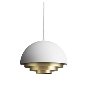 Ciepły Nordic Milieu Kolor Mini Lampa Wisząca Matowy Biały Mosiężny Mosiężna